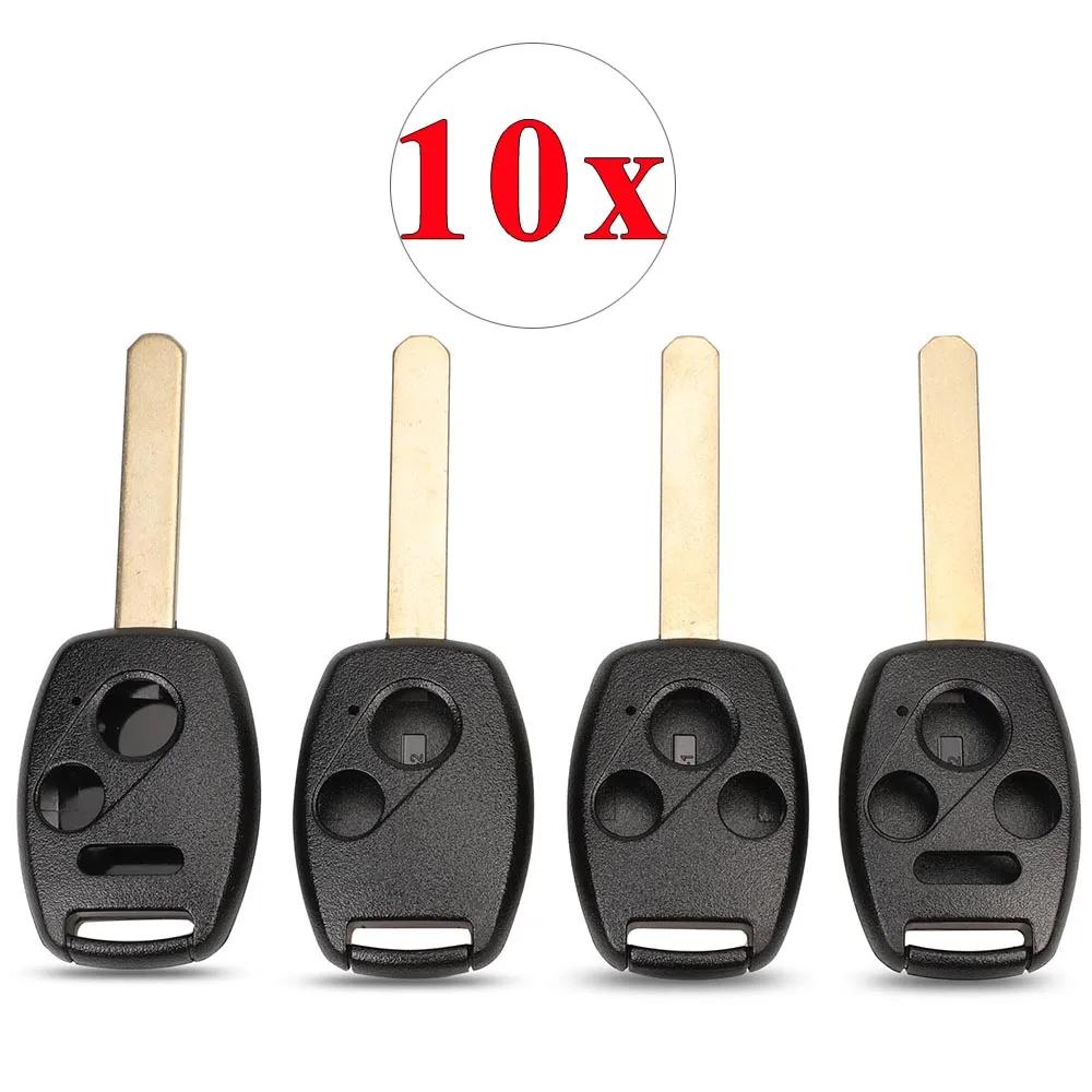 Jingyuqin 10 pièces/lot lame découpée 2/3/4 boutons coque de clé à distance housse FOB pour HONDA no