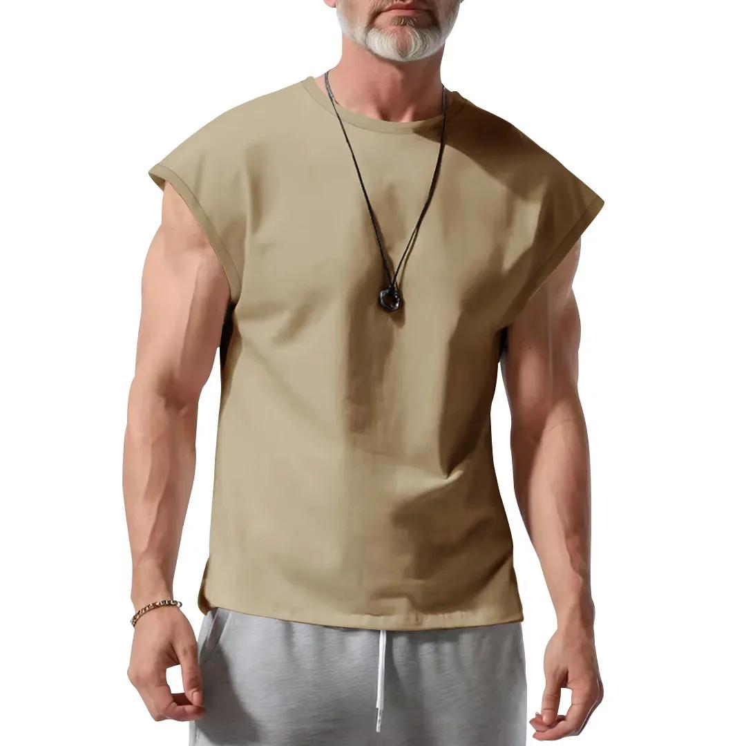 Amazon transfrontalier vêtements pour hommes été nouveau t-shirt sans manches jeunesse décontracté a