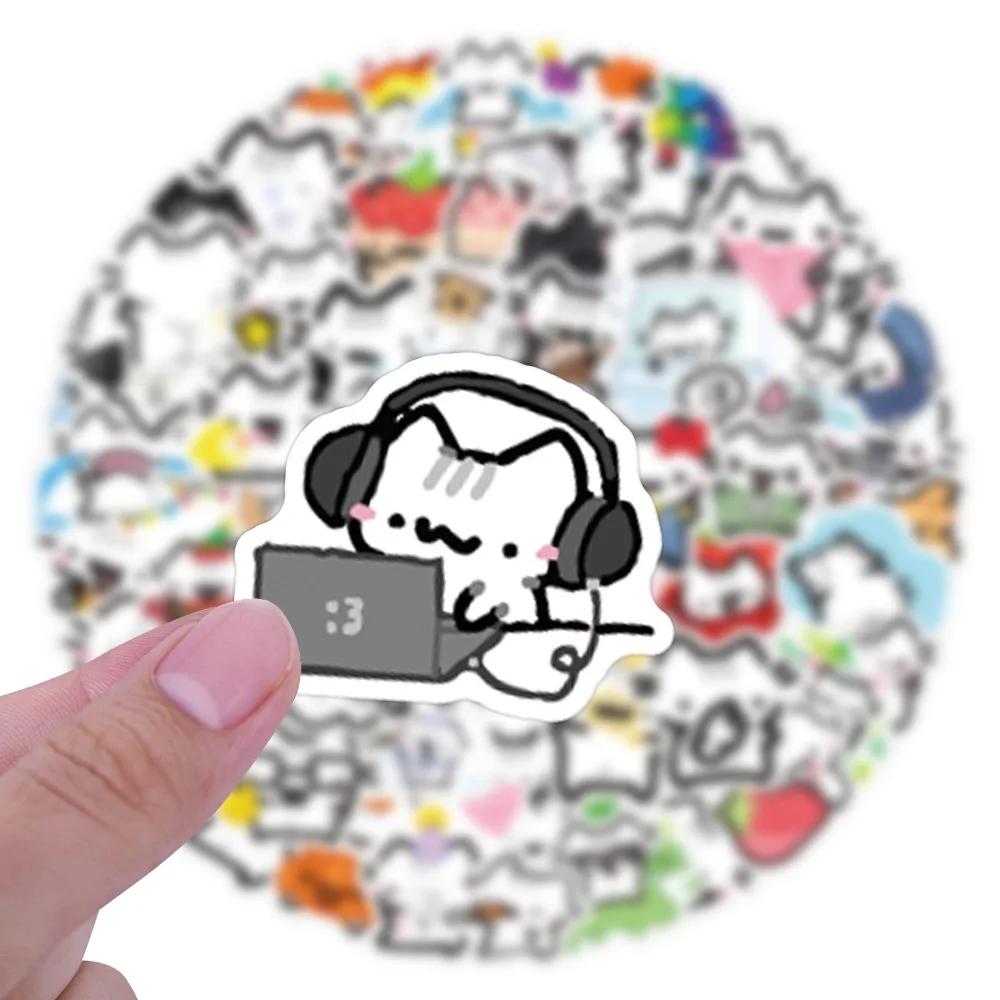 90 pièces mignon Pokky chat autocollants Kawaii Animal Meme Graffiti décalcomanies bagages ordinateu