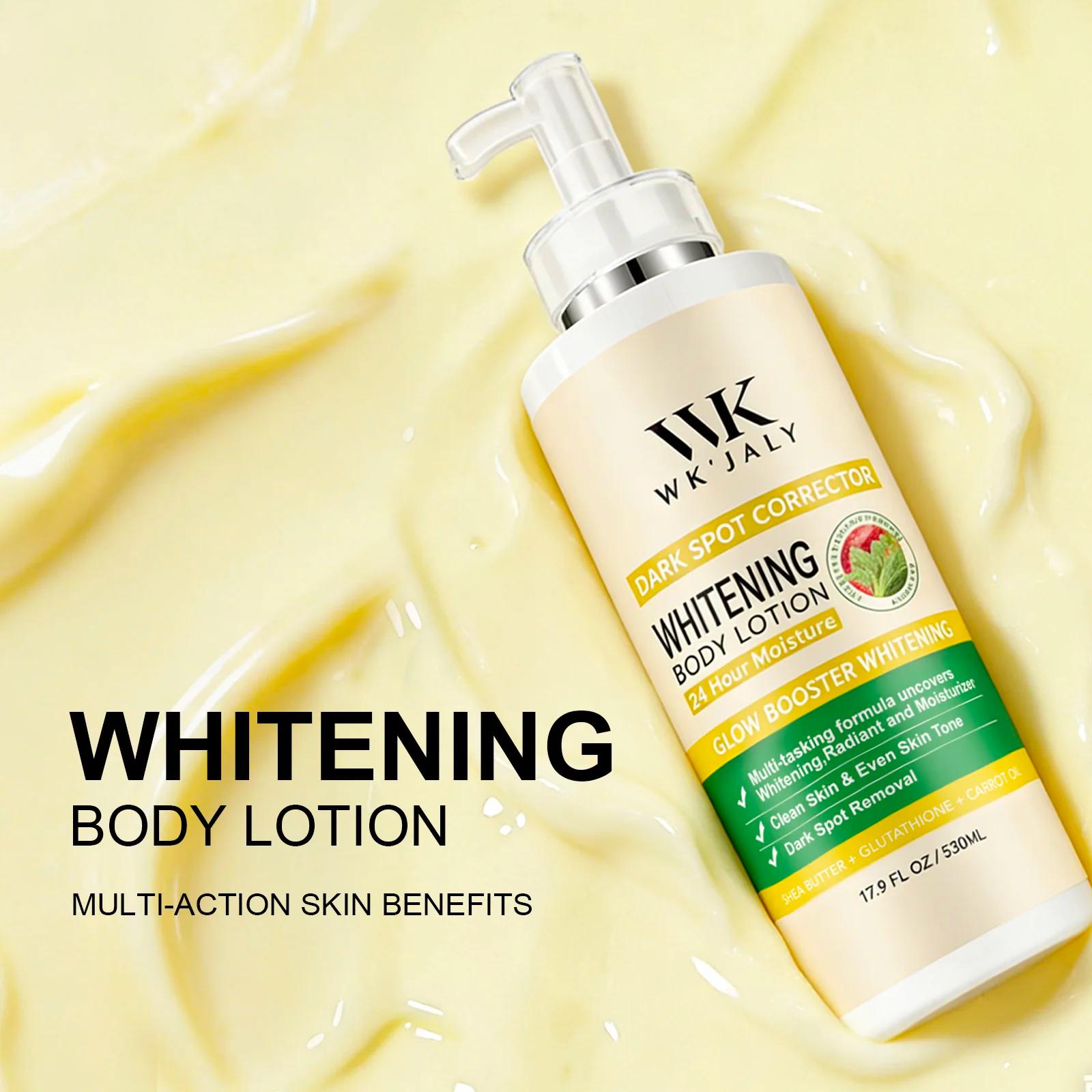 Lotion corporelle éclaircissante WK JALY au glutathion, correcteur de taches brunes, avec huile de c
