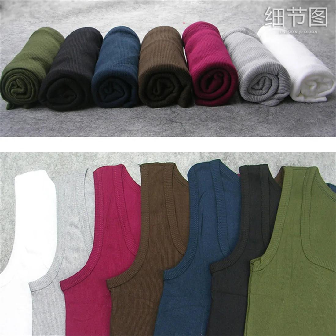 Gilet moulant en pur coton pour hommes, débardeur de sport décontracté, sans manches, haut basique, 