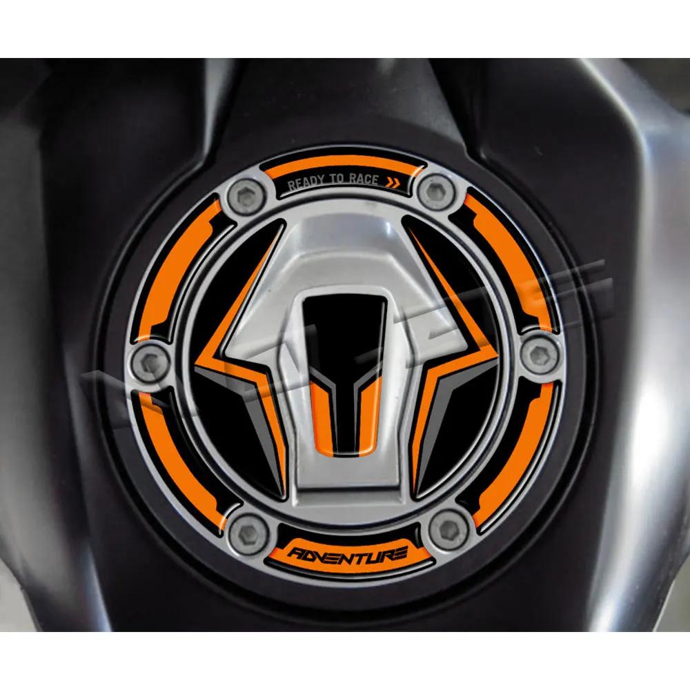 Autocollant 3D pour bouchon de réservoir de moto, Protection des gaz, en Fiber de carbone, accessoir