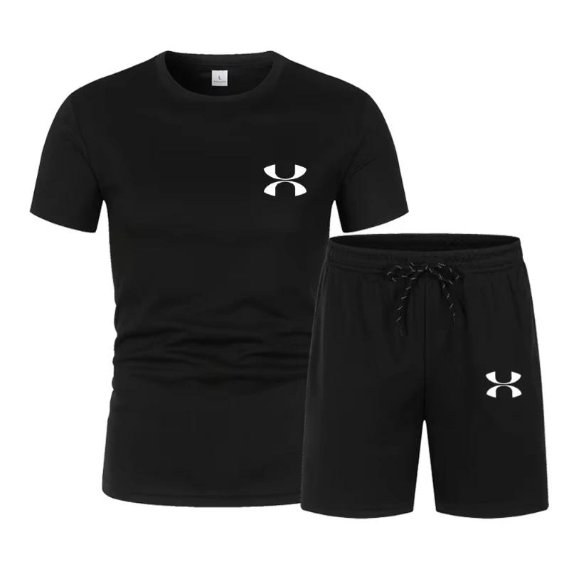 Nouvel ensemble sportif tendance pour homme été 2026 – T-shirt à manches courtes et short décontract