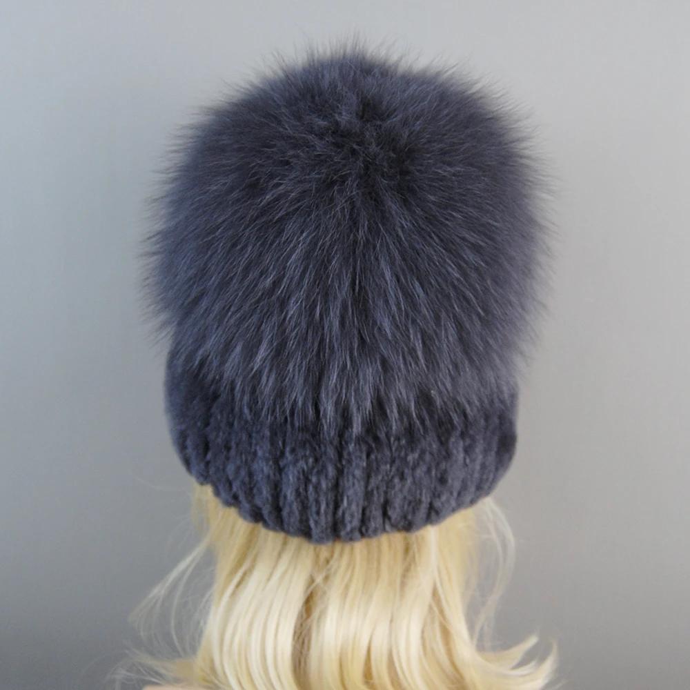 Russie nouveau Style femmes réel véritable fourrure de renard bonnets chapeau filles naturel réel Re