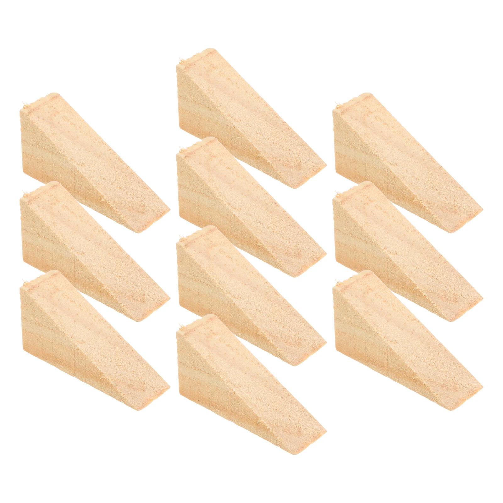10 pièces cale en bois butée de porte bloc bouchon tapis de sol cales solide butées de porte cale