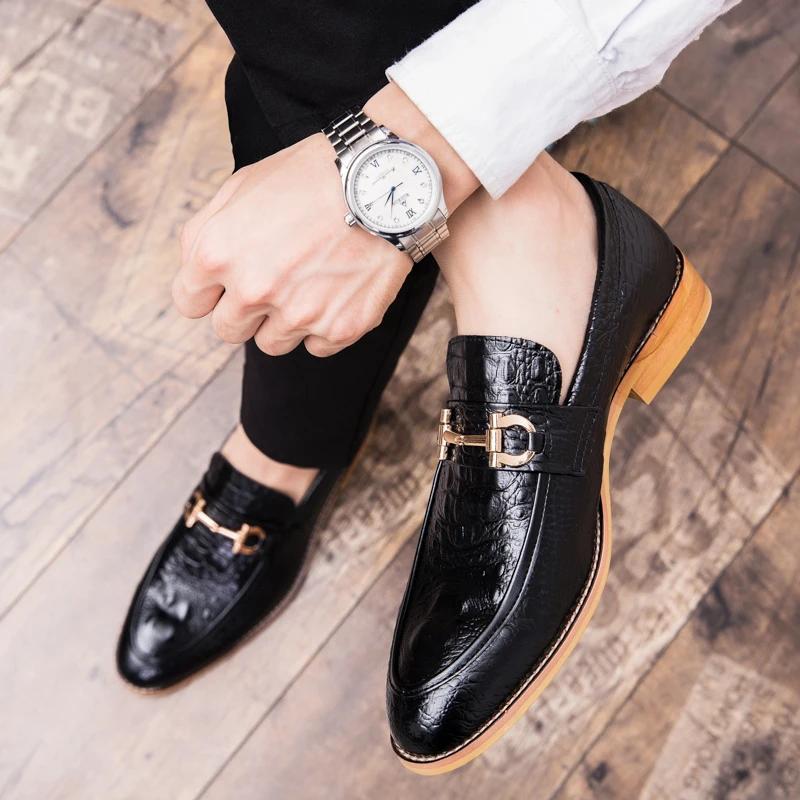 Tendance chaussures en cuir Social hommes fête de mariage bureau en cuir chaussures habillées pour h