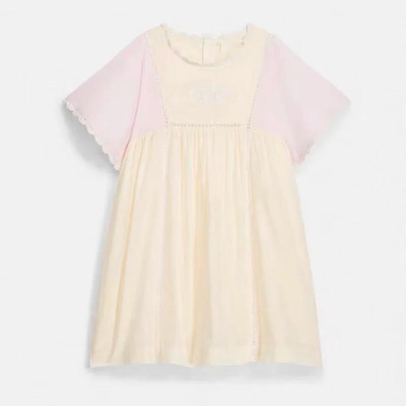 Pré-vente (expédition en mars) 2026 LM Robes d'été pour bébés filles, imprimé floral, en coton, vête