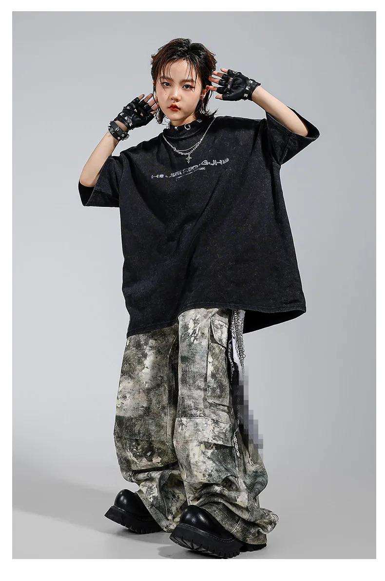 Ensemble de tenue de danse pour enfants, style hip-hop, streetwear, jazz, unisexe, pour spectacle, v