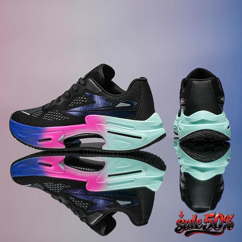 Chaussures de course pour hommes, plaque en carbone, baskets professionnelles à amorti, chaussures d