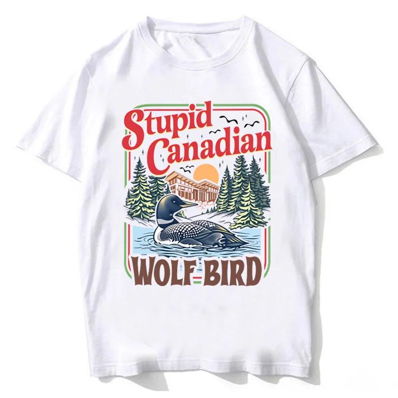 T-shirt en coton inspiré de la rivalité Stupid Canadian Wolf Bird Comfort Colors, Team Hollander Ily