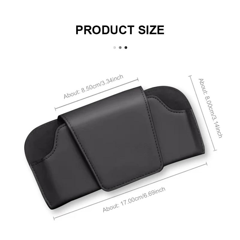 SEAMETAL – étui à lunettes de voiture en daim/écorce synthétique de qualité supérieure, support de l