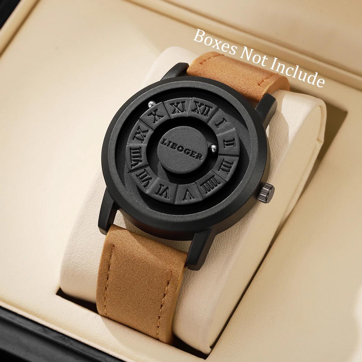 Mode Suspension magnétique hommes montres sport décontracté Roma cadran montres pour hommes horloge 