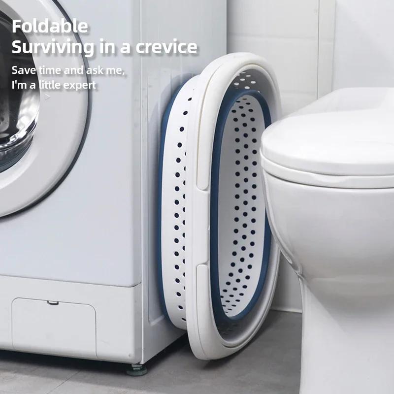 Mir à illant Pliable en Plastique pour Vêtements Sales, Grand Conteneur de Rangement pour la Maison