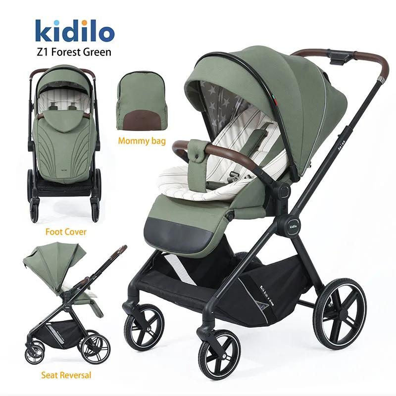 Poussette pour bébé assise et allongée, légère, pliable, haute vue, absorbant les chocs, poussette p