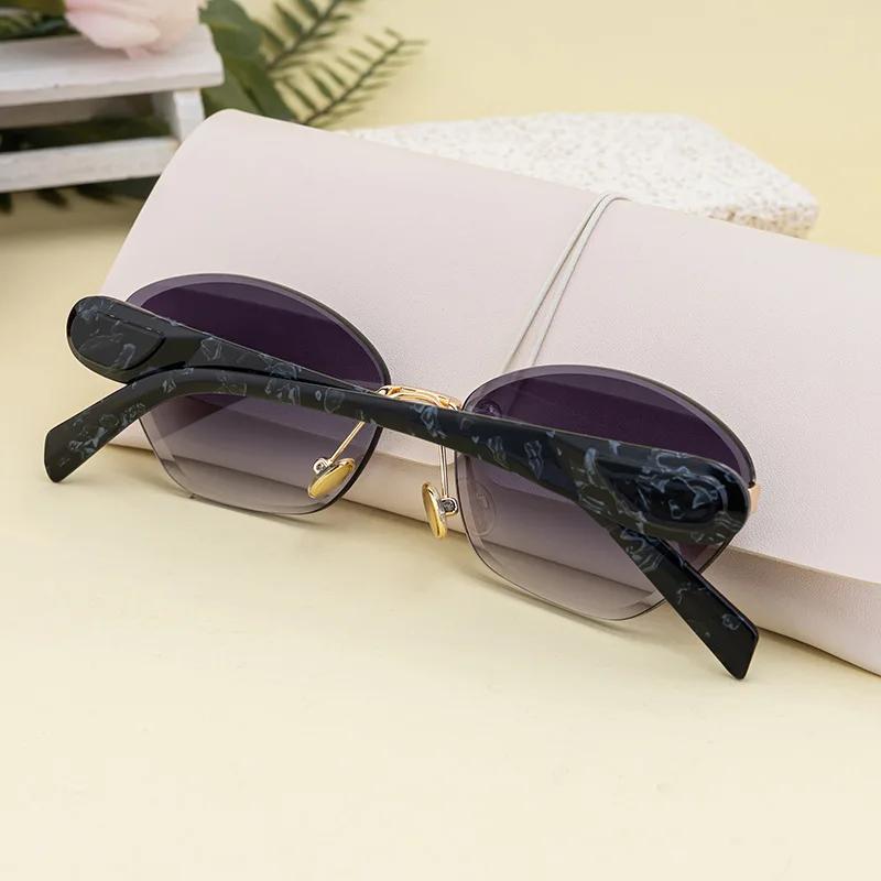 2025 nouvelles lunettes De soleil œil De chat femmes hommes mode sans monture polygone lunettes De s