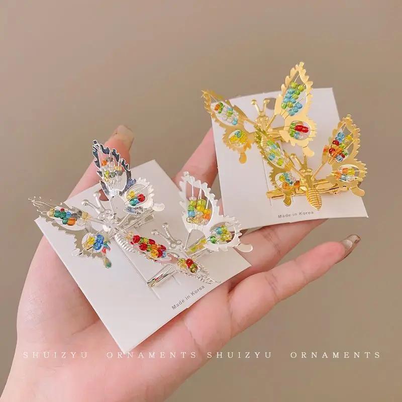 Ailes mignonnes papillon, accessoires pour cheveux, pinces à cheveux scintillantes en métal, accesso