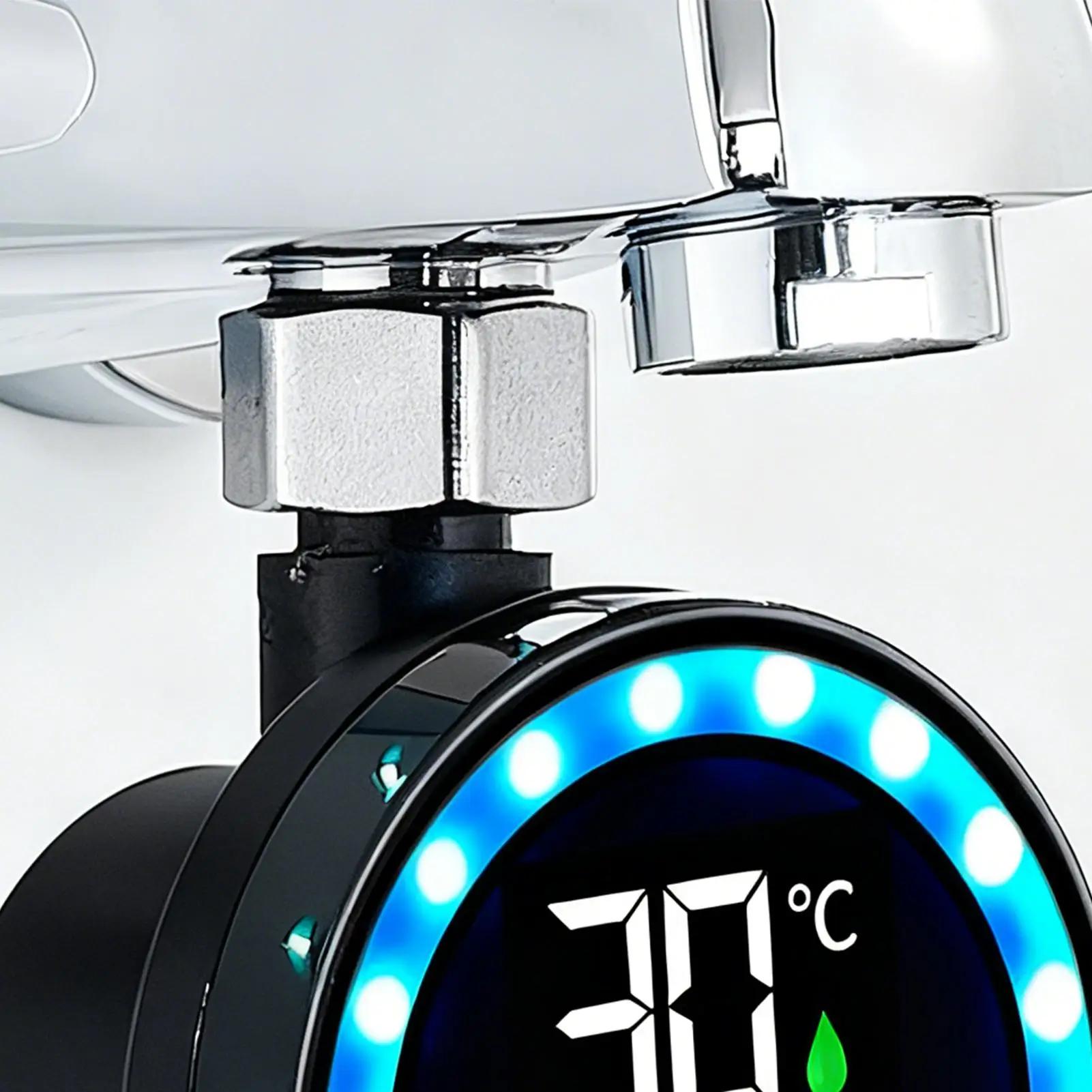 Thermomètre à eau de douche numérique, affichage LED, lecture rapide, compteur de température pour e