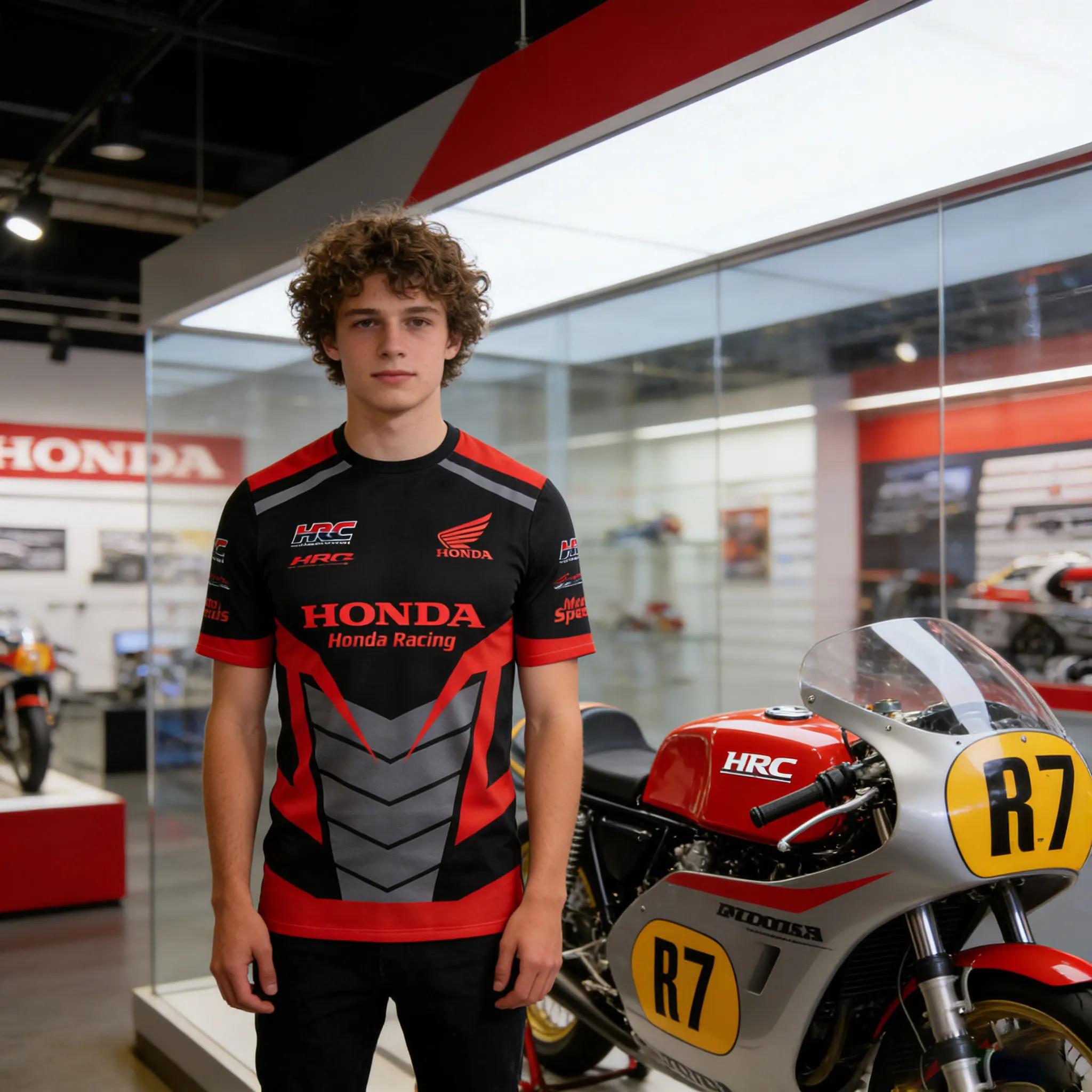 Honda Moto vitesses à manches courtes équipe course marchandise hommes t-shirts course sport décontr