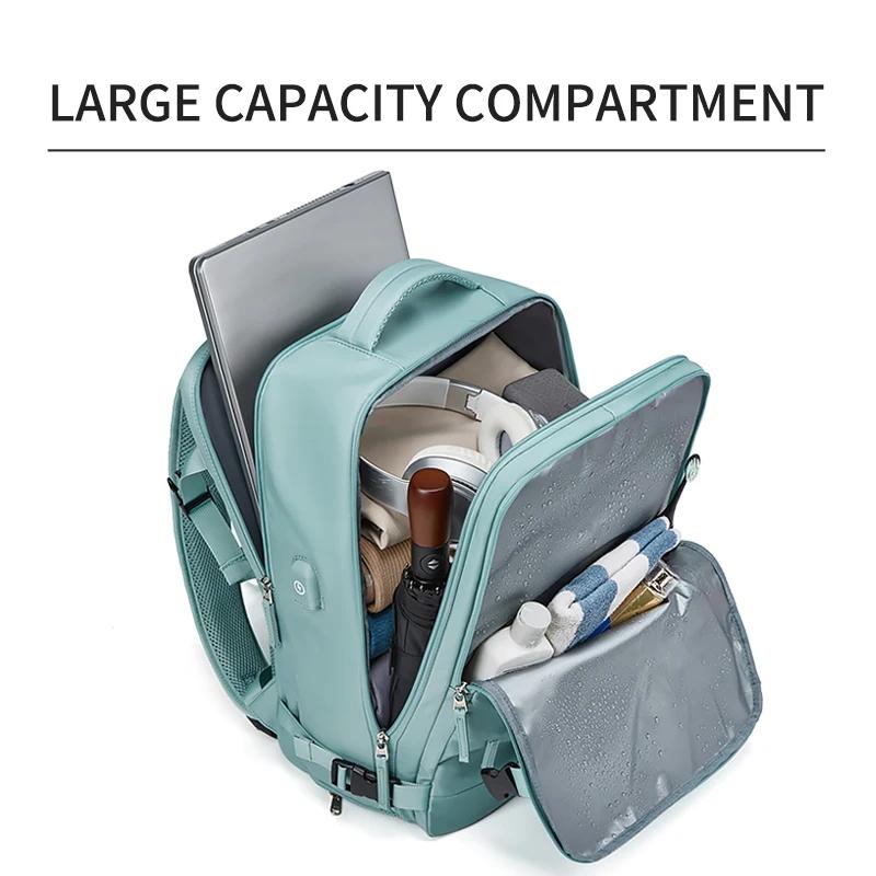 Femmes sac à dos pour ordinateur portable 15.6 pouces adolescente USB charge école sac à dos sac à c