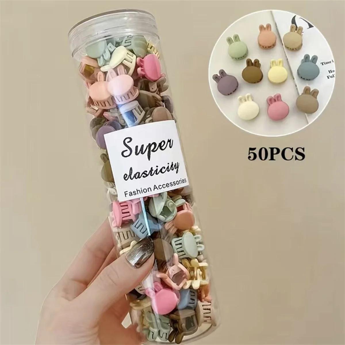50 pièces/ensemble griffes de cheveux mignonnes petite taille Mini épingle à cheveux pinces à cheveu