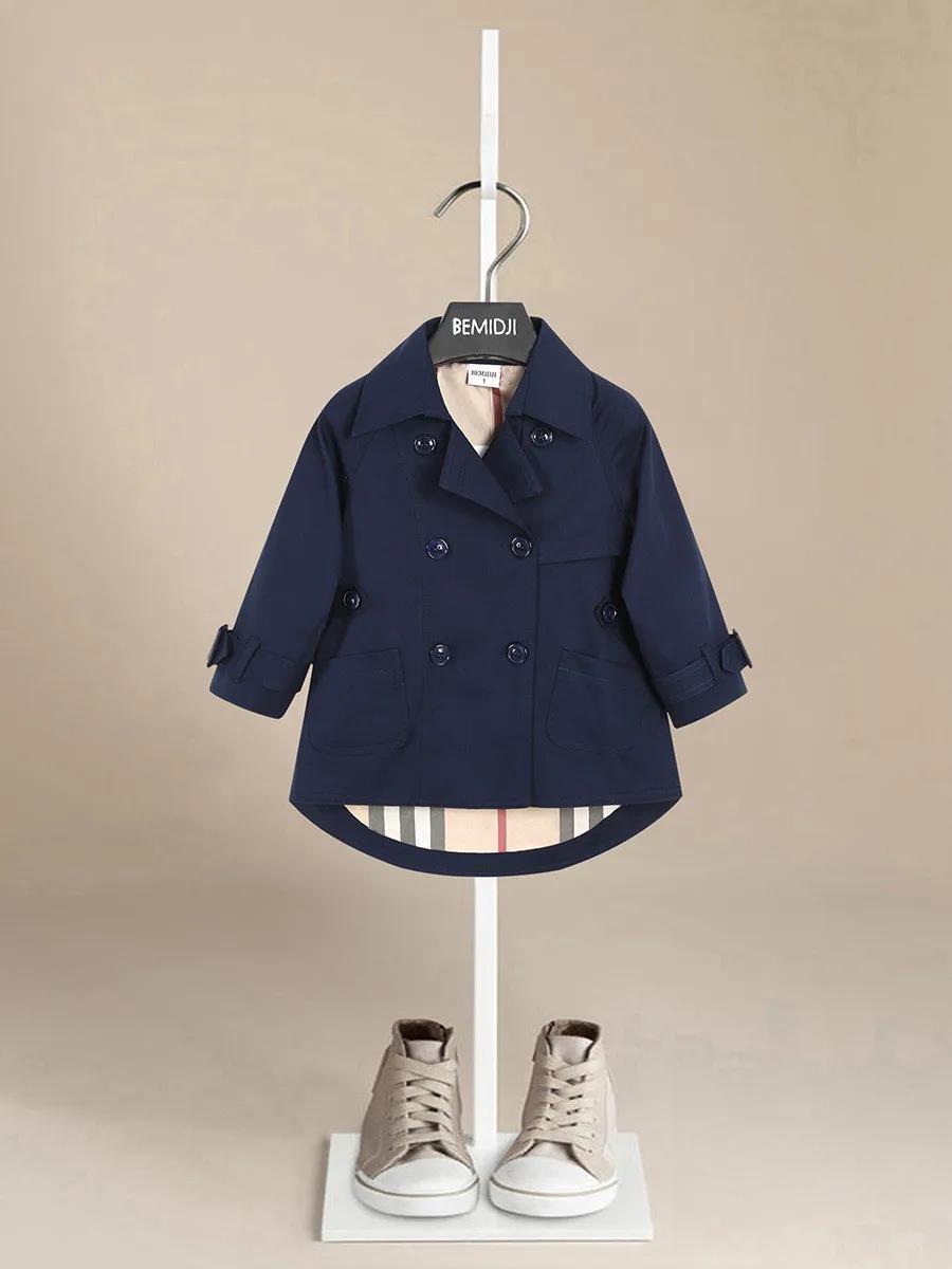 Veste coupe-vent à dos court pour bébé fille et garçon, manteau anti-poussière, vêtements d'extérieu