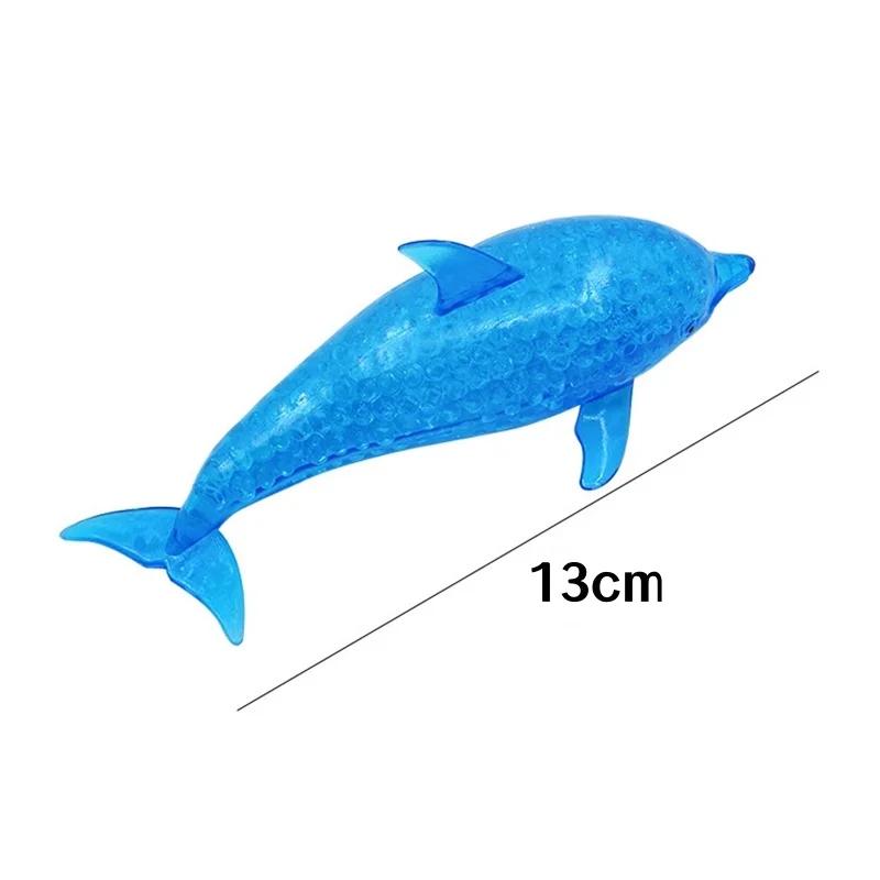 Balles anti-Stress Squishy Shark, balle à presser en forme de dauphin, extensible, Animal de mer, jo