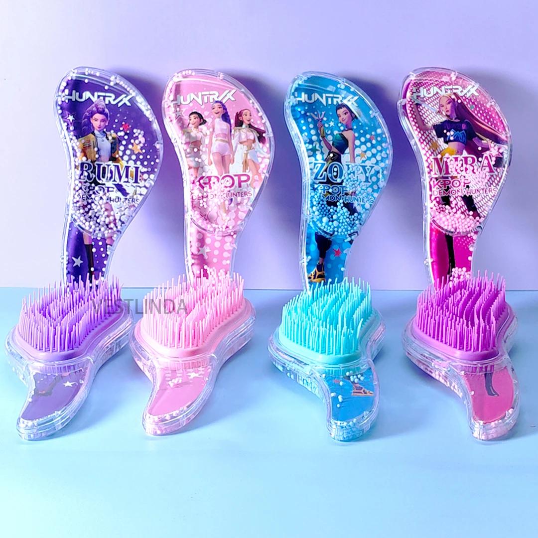 4/1PCS Nouveau Peigne K-Pop Demon Hunters Cartoon Rumi Mira Zoey, Peigne de massage à coussin d'air,