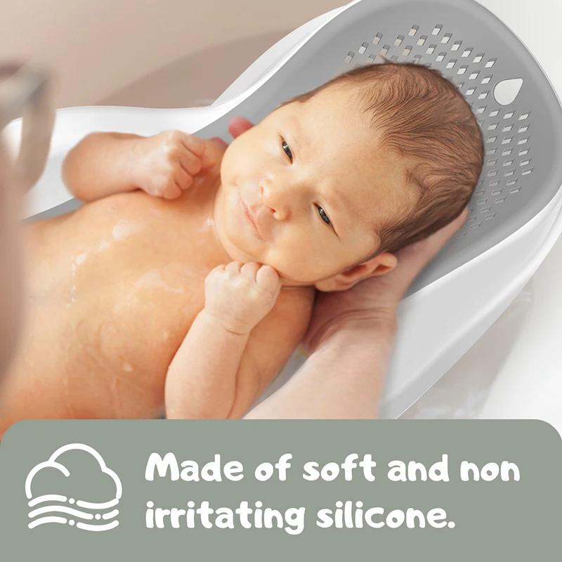 Support de bain doux pour bébés nouveau-nés - Siège de bain ergonomique, facile à nettoyer et confor