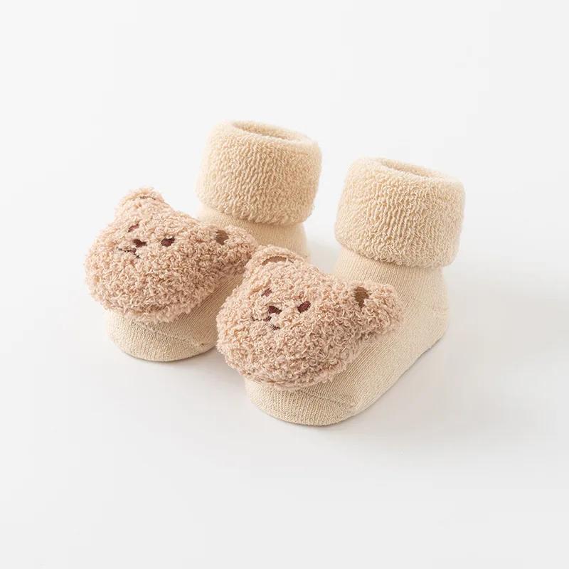 Chaussettes coordonnantes en coton doux pour bébé, chaussettes épaisses pour enfants, nouveau-né, to