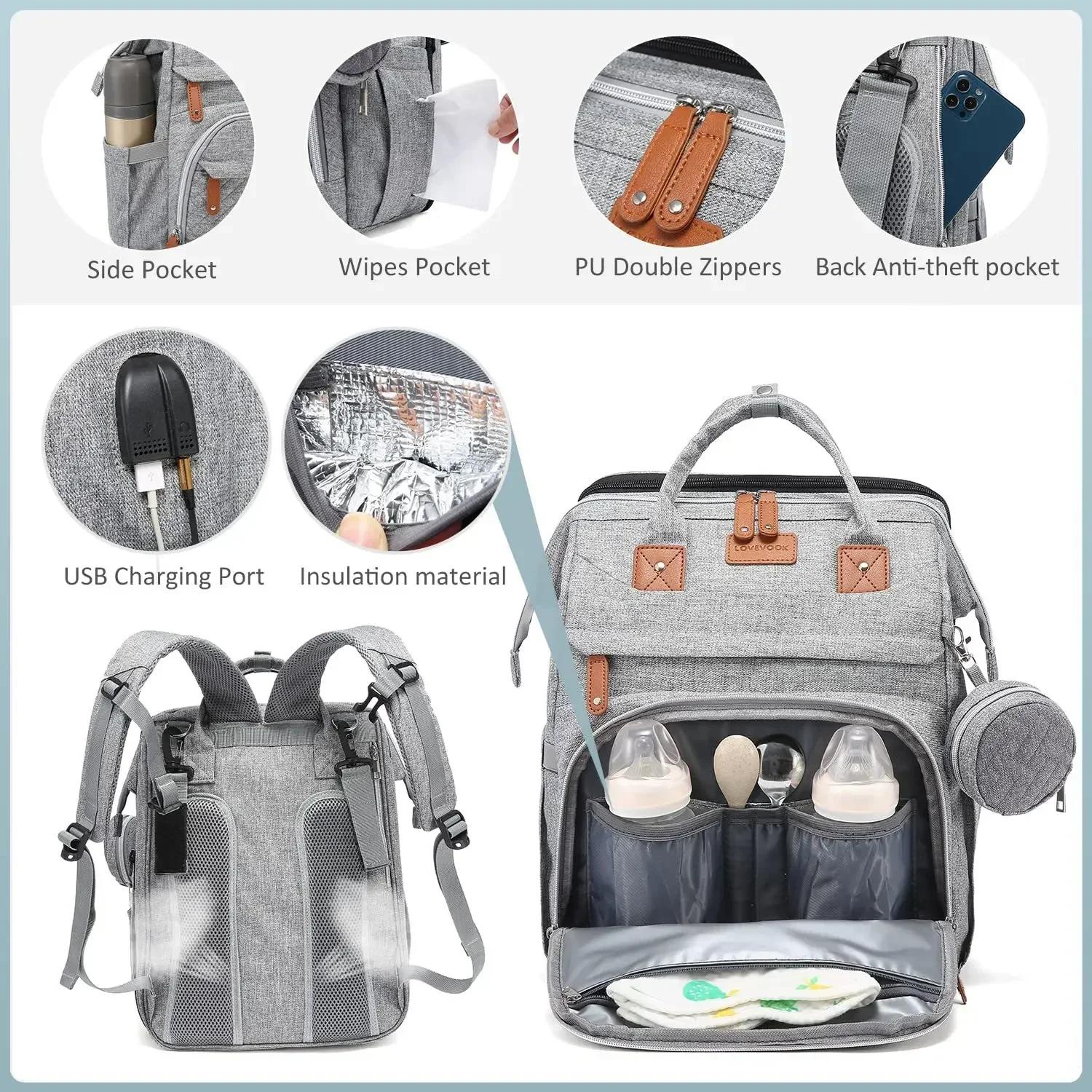 Nouveaux sacs à langer pour bébé, Station à langer Portable pour lit de bébé, couffin de voyage, ber
