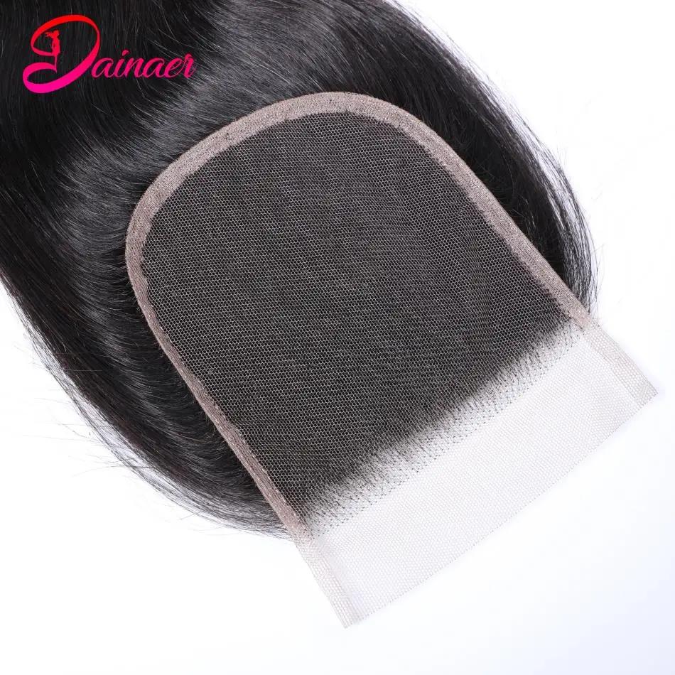 Perruque Lace Closure Wig indienne Remy, cheveux naturels, Body Wave, 4x4, 12-22 pouces