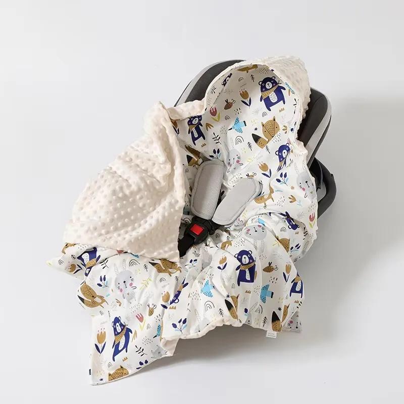 Couverture de panier de siège de sécurité pour bébé, pour nouveau-né, couette polaire Doudou, lange 