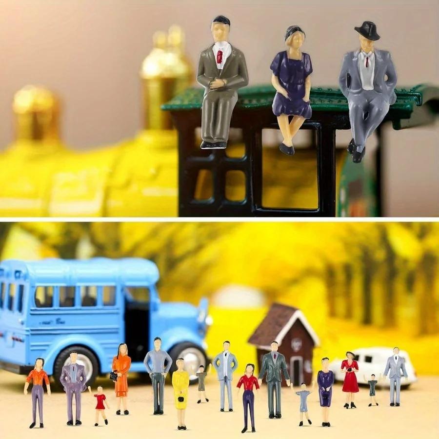 Saint valentin fête d'anniversaire cadeau Train scène échelle modèle personnage bâtiment assis passa