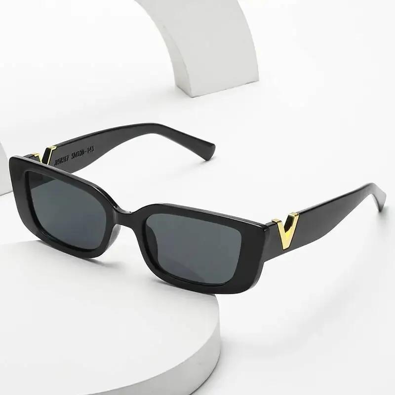 Lunettes de soleil rectangulaires rétro, lunettes de soleil à petite monture, marque WOarmacBrand De