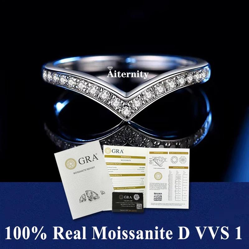 Stylo testeur de diamant Moissanite pour femme, anneau à queue unique, bracelet de mariage assorti e