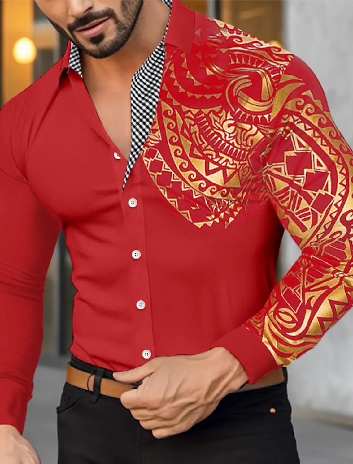 Chemise homme chemise boutonnée chemise décontractée à manches longues revers bronzant printemps et 