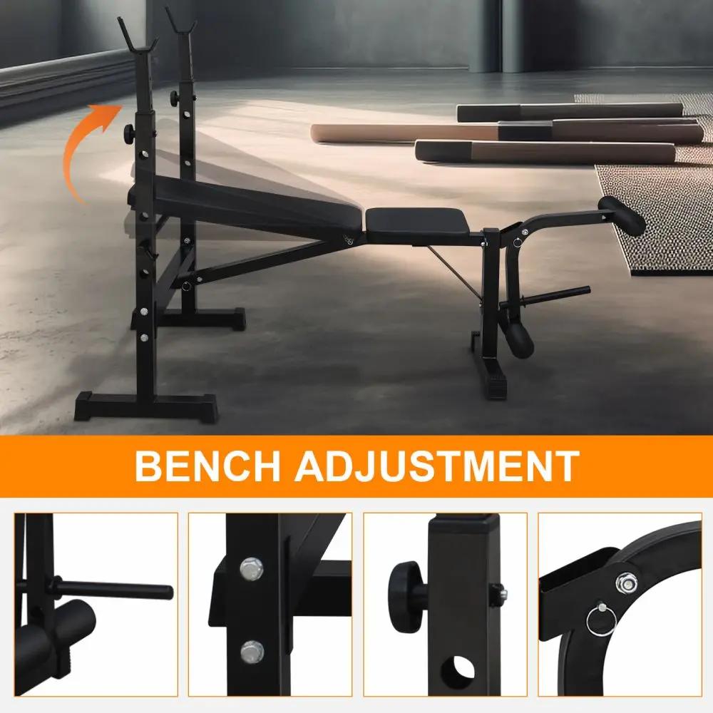 Dreamzon-Banc de musculation, ensemble de presse à banc avec squat T1 et banc pour salle de sport à 