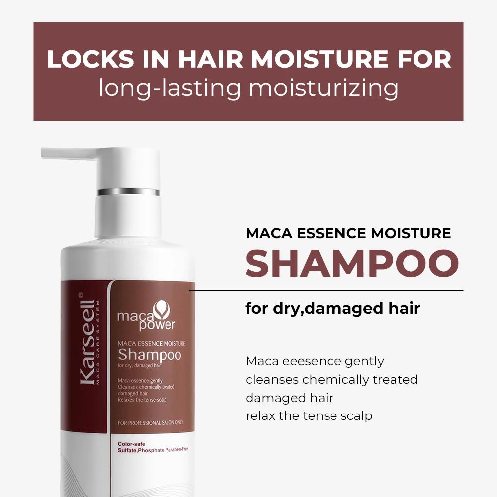 Original Karseell 500ml shampooing hydratant huile d'argan shampooing lisse hydratant ensemble de so