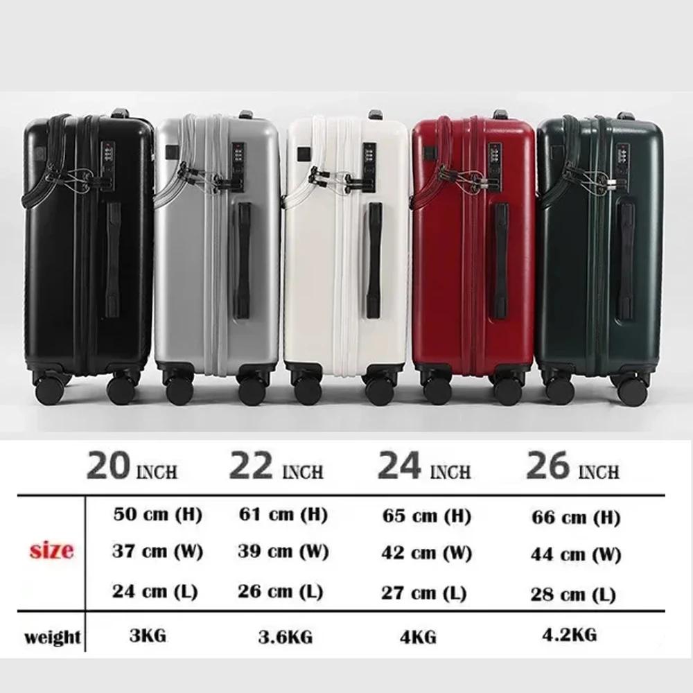 Valise bagages valise d'affaires élégante avec porte-gobelet compacte 20 pouces légère bagage à main