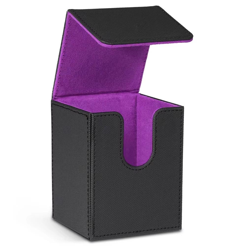 Boîte de jeu de cartes, boîte de rangement de cartes contient plus de 100 cartes à manches simples, 