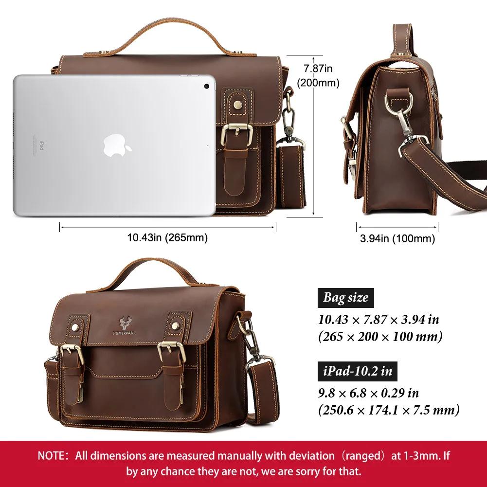 Crazy Horse – sac messager en cuir pour hommes, mallette pour ordinateur portable d'affaires, fourre
