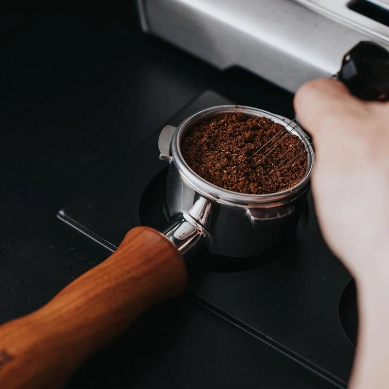 Porte-filtre à café sans fond pour machine à expresso Hiinvasive, acier inoxydable, 51mm, 3 oreilles