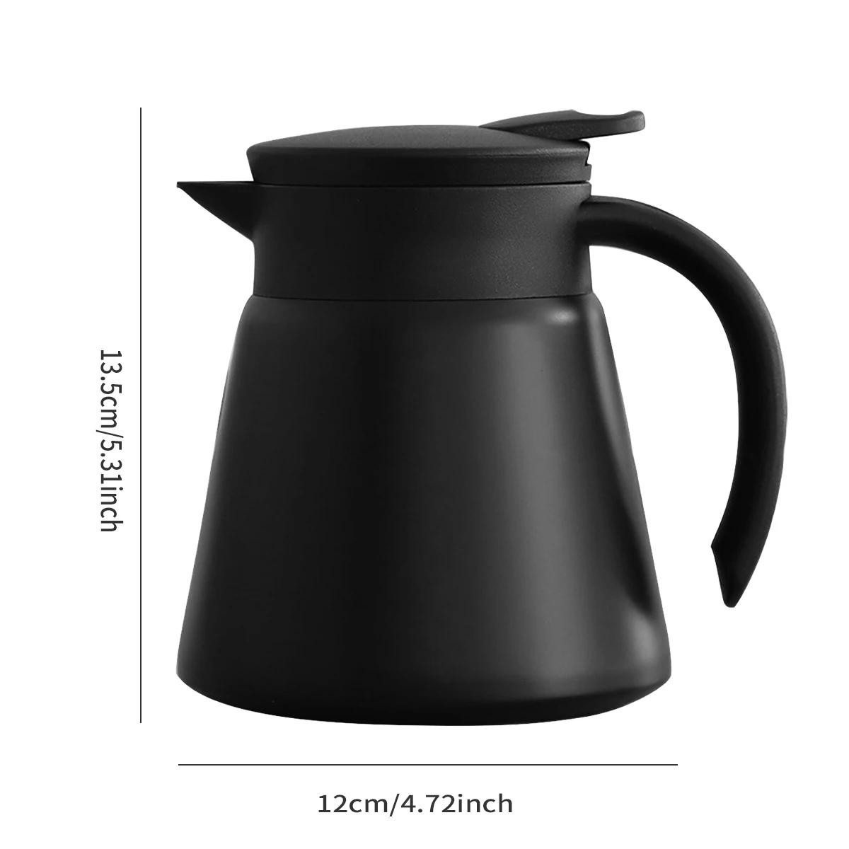 Carafe à café thermique théière-acier inoxydable 304 Double paroi isolée sous vide, poignée Cool Tou