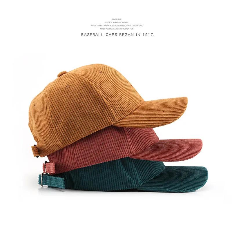 Casquette de Baseball en velours côtelé pour femmes et hommes, nouveau chapeau de soleil en coton de