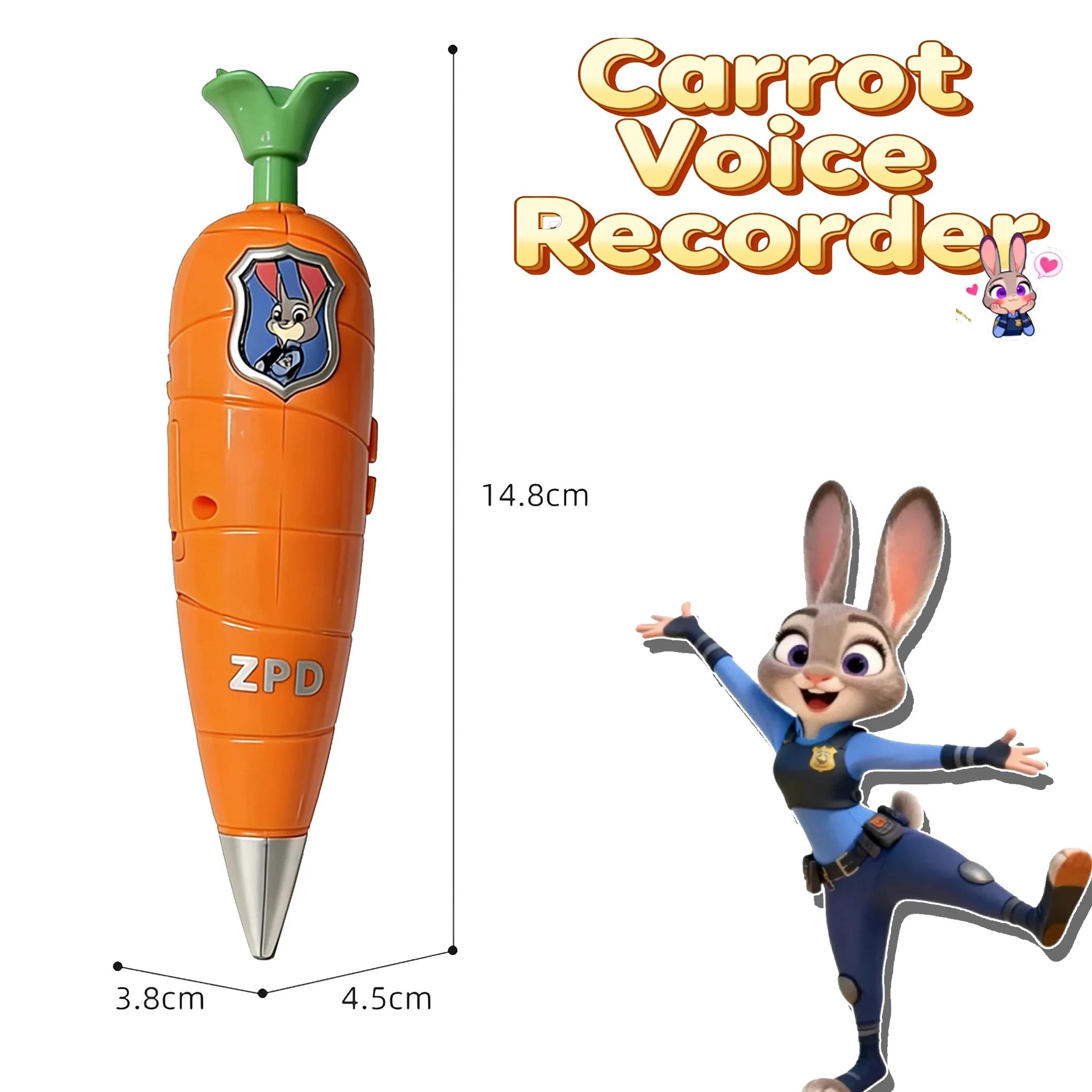 Stylo enregistreur Zootopia 2 Carrot |   Style Judy & Nick pour enfants |   Mini enregistreur des an