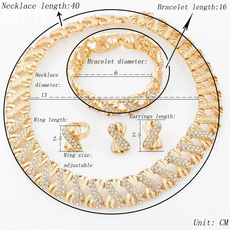 Ensemble de bijoux plaqués or 18 carats, collier ras du cou africain de dubaï, boucles d'oreilles, b