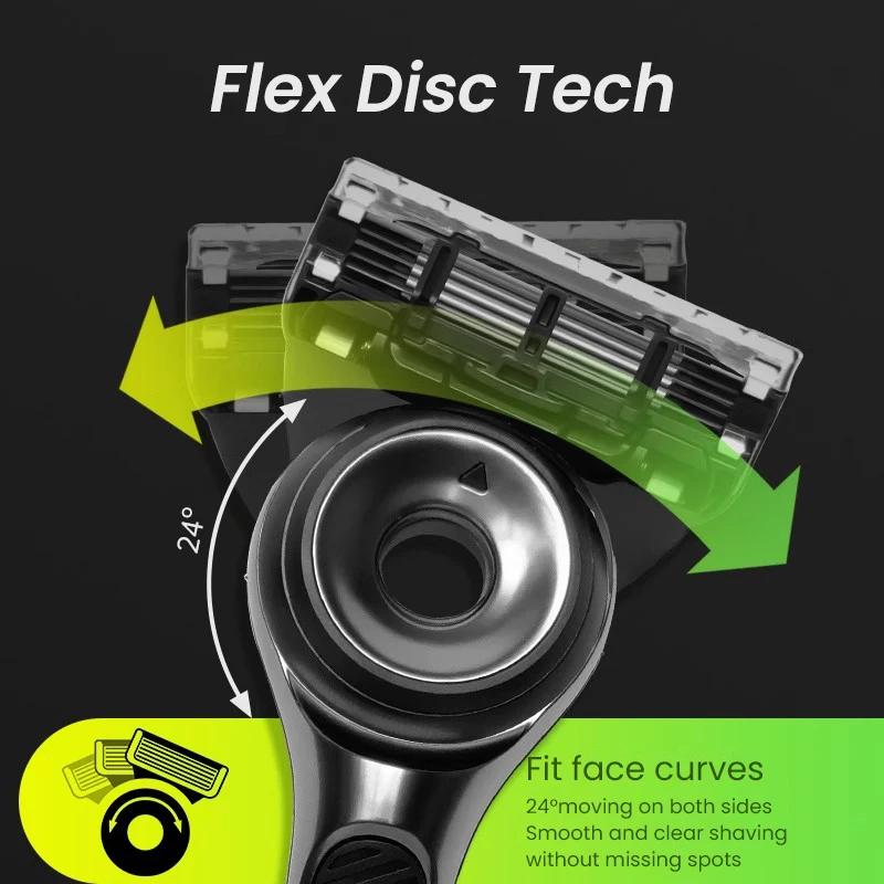 Gillette Labs Razor Aurora Series Flexdisc 5 couches lame à induction barbe rasage rasoir pour homme