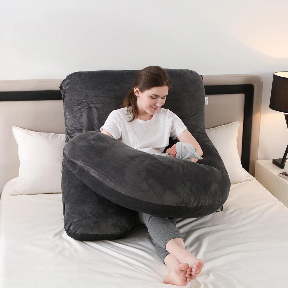 PANGDUBE 3KG coton en forme de G taille soutien oreiller pour femmes enceintes grossesse oreiller ma