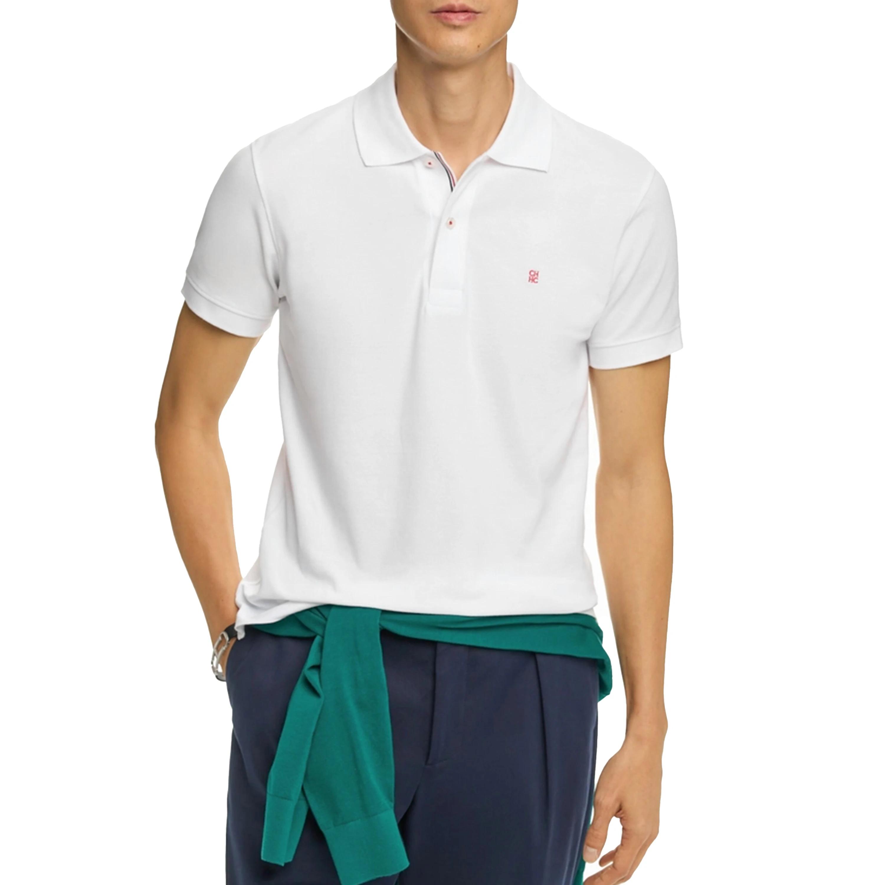 CHCH nouveaux hommes couleur unie Polo à manches courtes revers bouton t-shirts été hommes décontrac