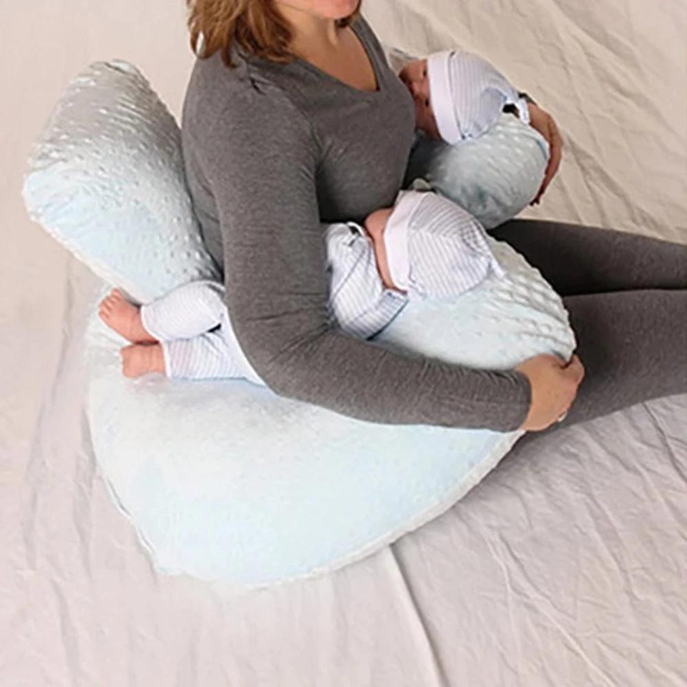 Coussin d'Allaitement Amovible pour Jumeaux, Doux, Anti-crachat de Lait, Multifonctionnel